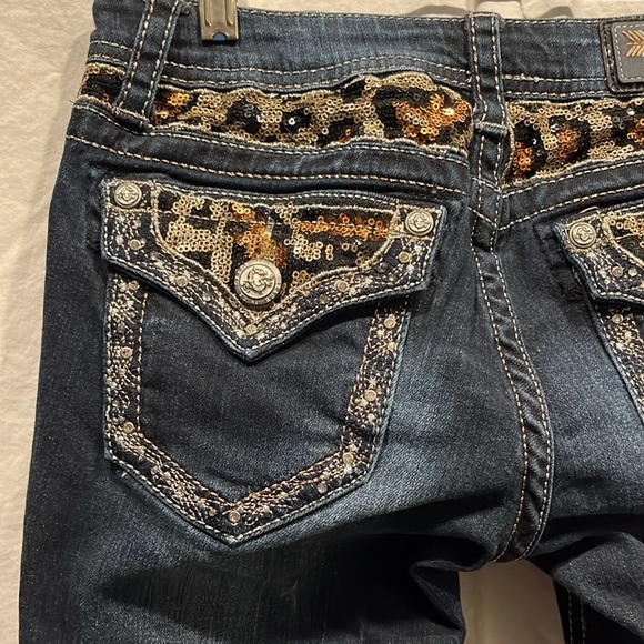 GRACE in LA size 26 rough cut capri Y2K dark wash low rise  EUC - Picture 6 of 15